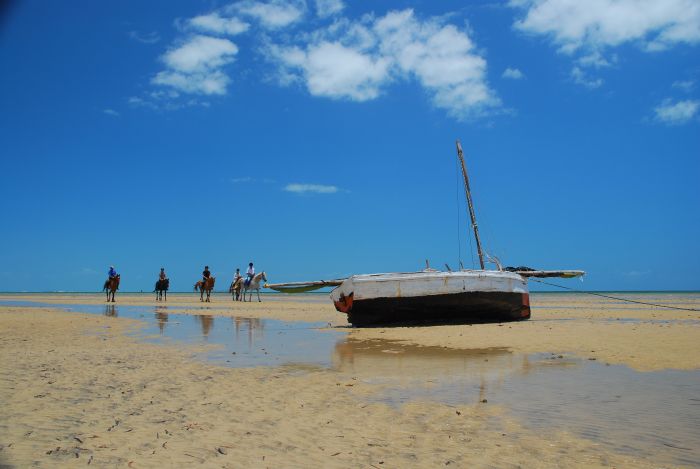 Plage paradisiaque au Mozambique