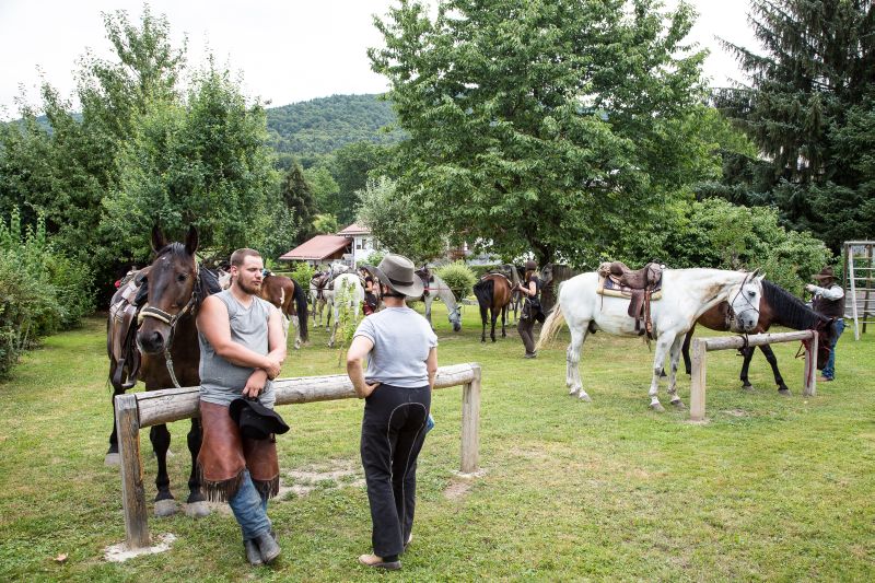 Equitation western dans la forêt bavaroise