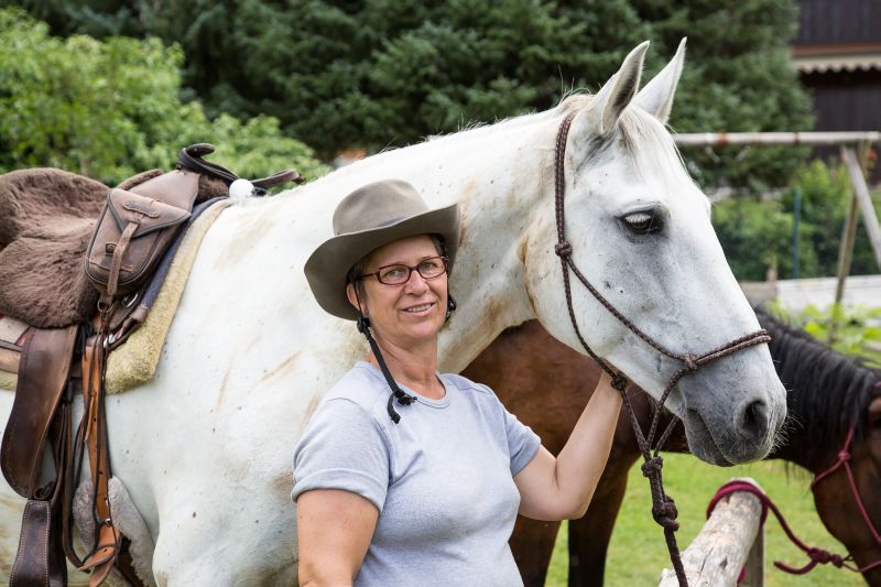 Equitation western dans la forêt bavaroise