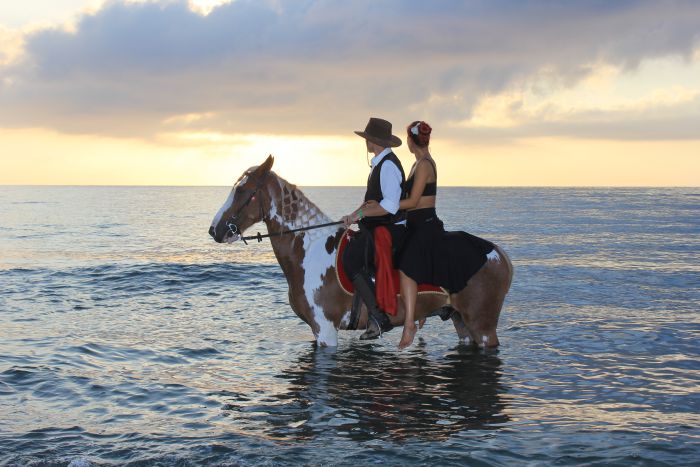 Vacances à cheval à la plage
