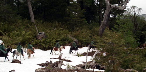 Traversée des Andes dans la région des lacs