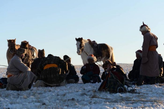 La magie de l'hiver dans les montagnes du Khenti