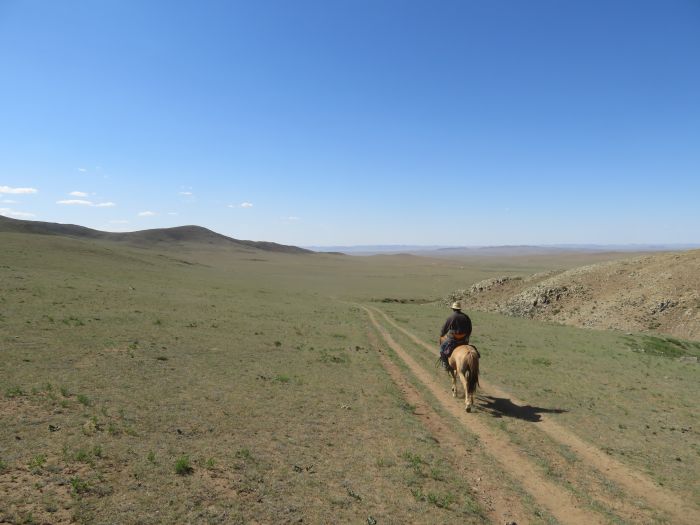 Randonnée dans la steppe de Gobi