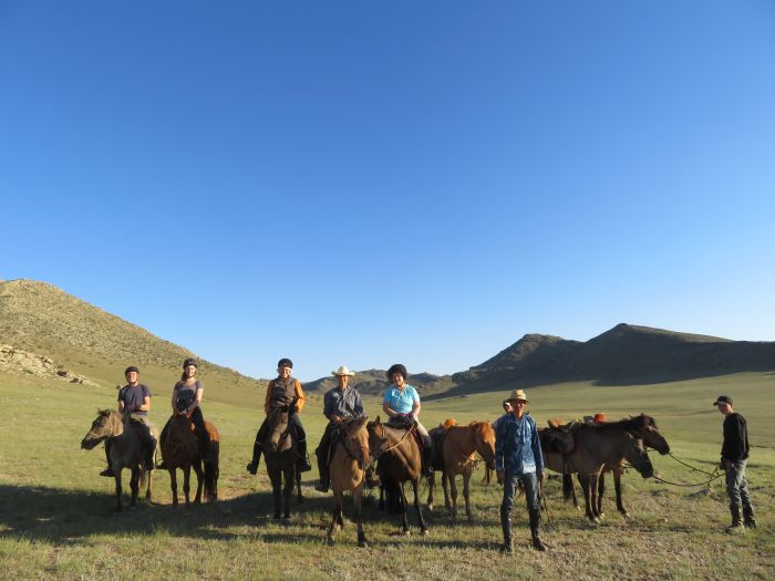 Randonnée dans la steppe de Gobi