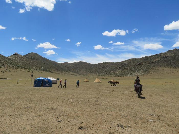 Randonnée dans la steppe de Gobi