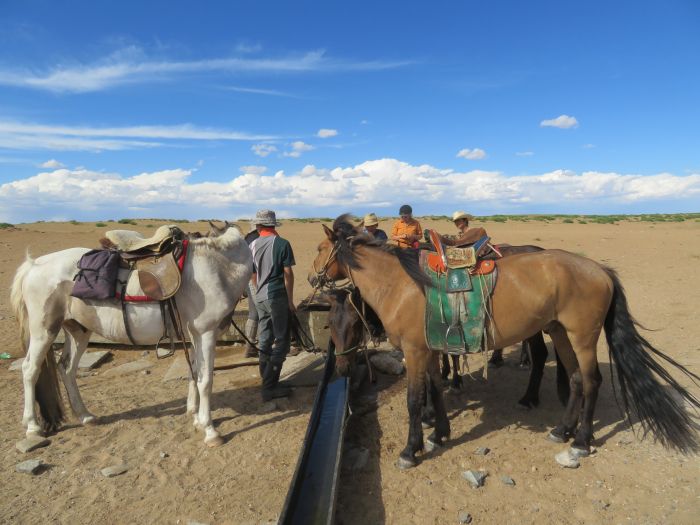 Randonnée dans la steppe de Gobi