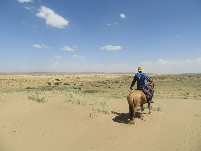 Randonnée dans la steppe de Gobi