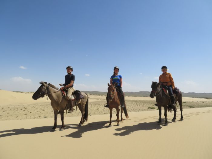 Randonnée dans la steppe de Gobi