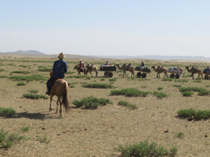 Randonnée dans la steppe de Gobi